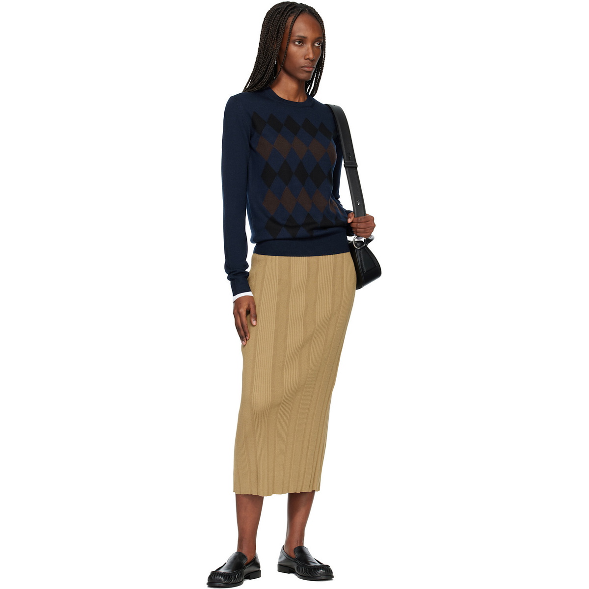 Proenza Schouler Khaki Ryanne Midi Skirt