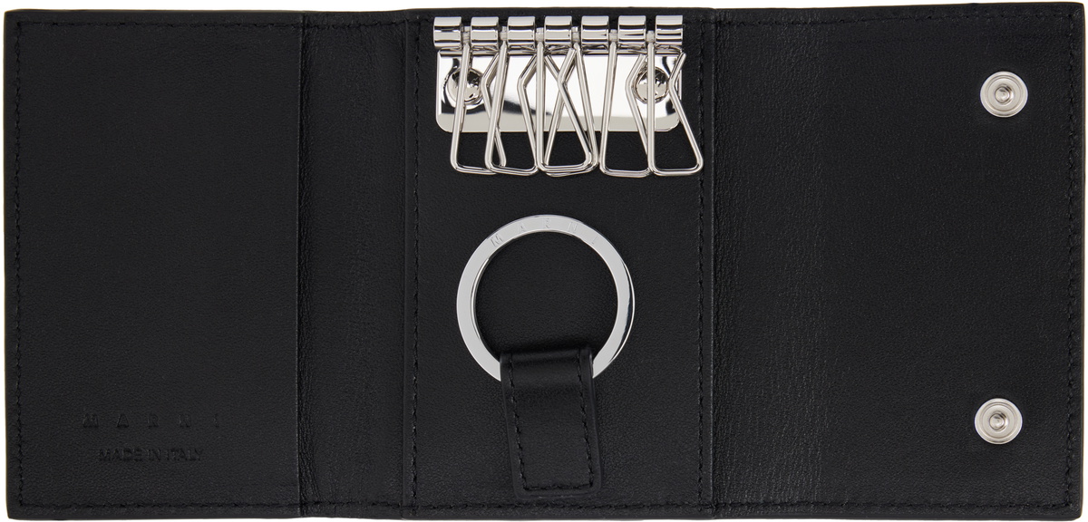Marni Black Leather Key Holder