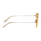 Garrett Leight Silver Beaumont Aviator Sunglasses
