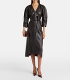 Victoria Beckham Leather midi dress