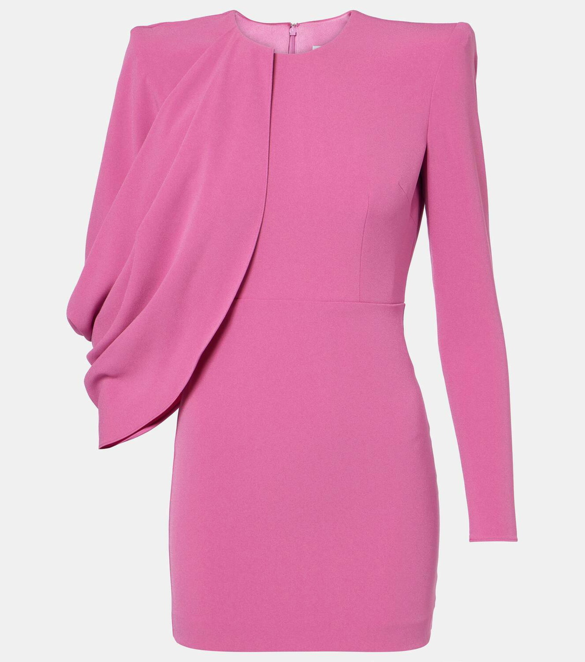 Alex Perry Caped asymmetric crêpe minidress