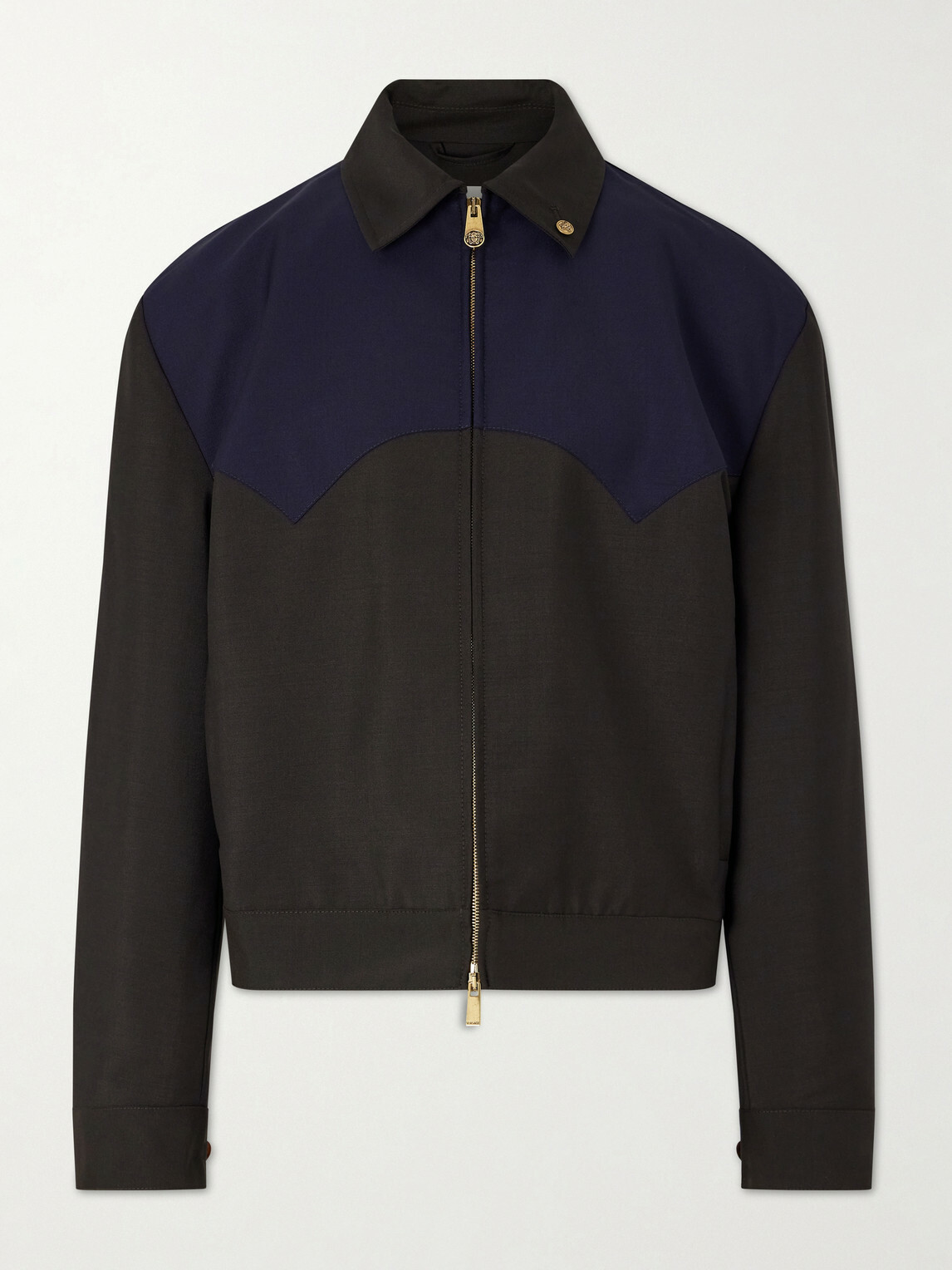 Versace - Wool and Mohair-Blend Blouson Jacket - Brown