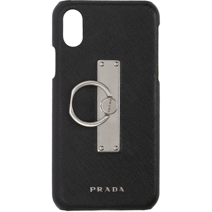 Photo: Prada Black Saffiano Ring iPhone X Case