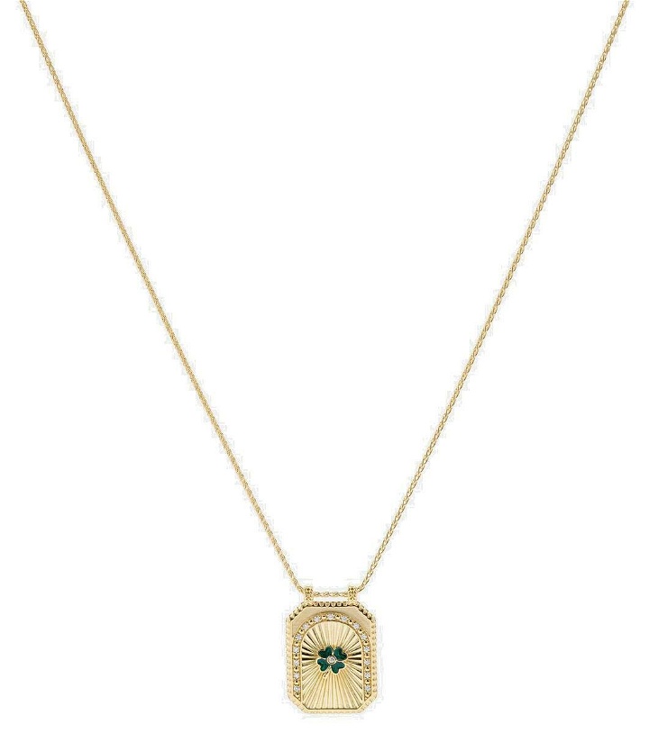 Photo: Marie Lichtenberg Clover Scapular 18kt gold necklace with diamonds