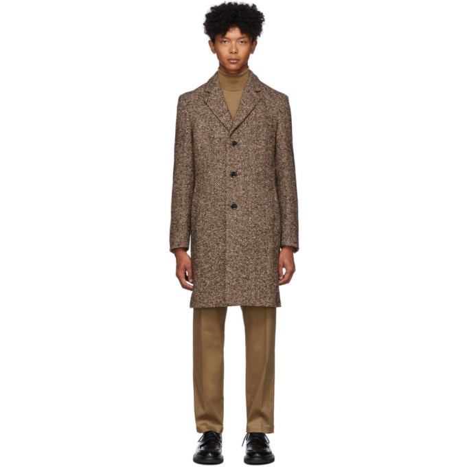 Photo: Boss Brown Herringbone Nye Coat