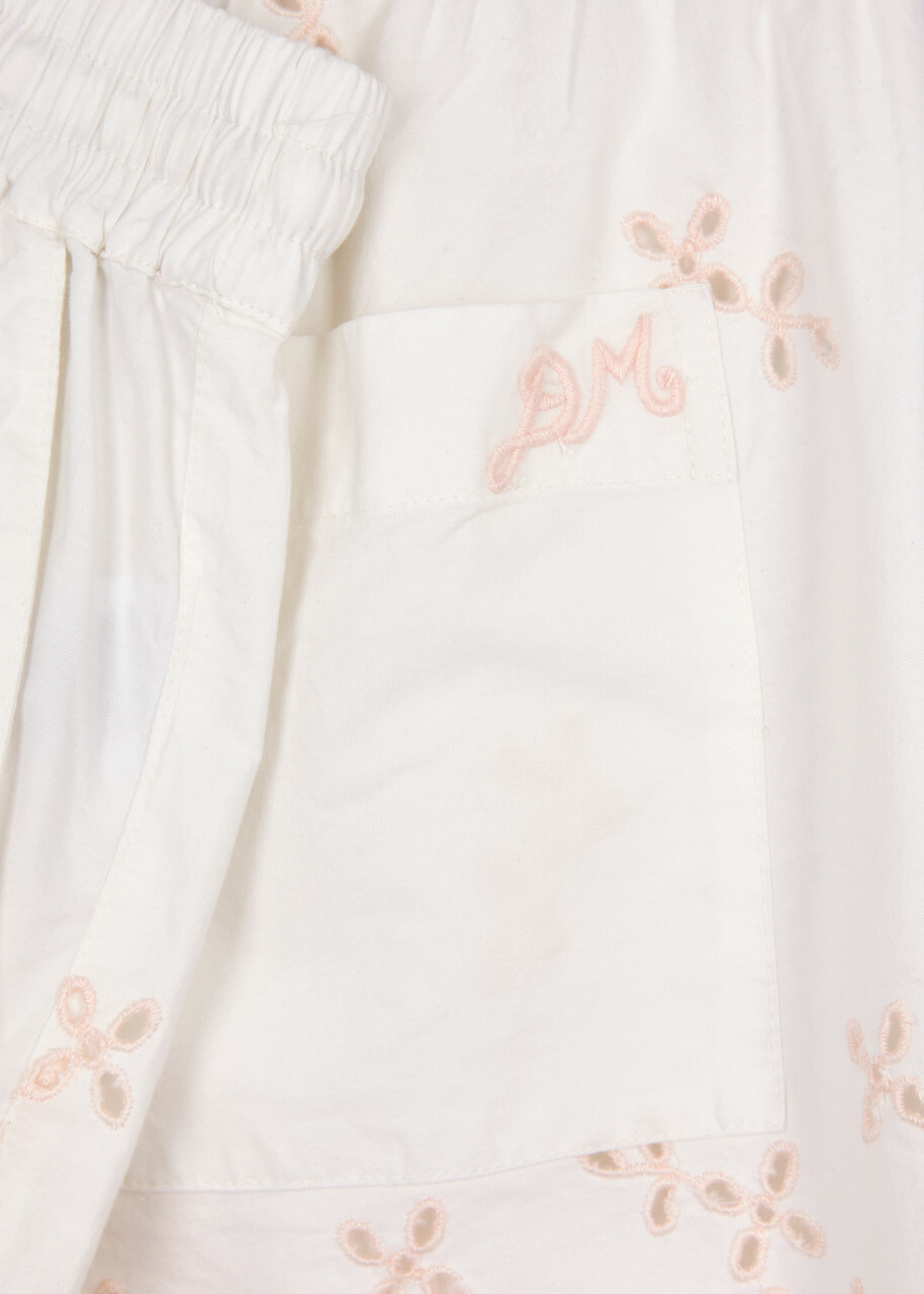 Damson Madder Lana Broderie Anglaise Cotton Shorts White