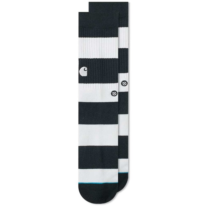 Photo: Carhartt x Stance Barkley Sock Black & White Stripe
