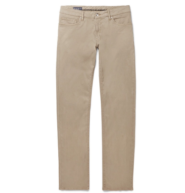 Photo: Peter Millar - Wayfare Slim-Fit Tencel and Cotton-Blend Twill Trousers - Neutrals