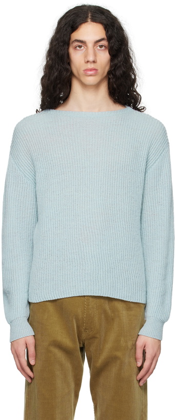 Photo: AURALEE Blue Hard Twist Sweater