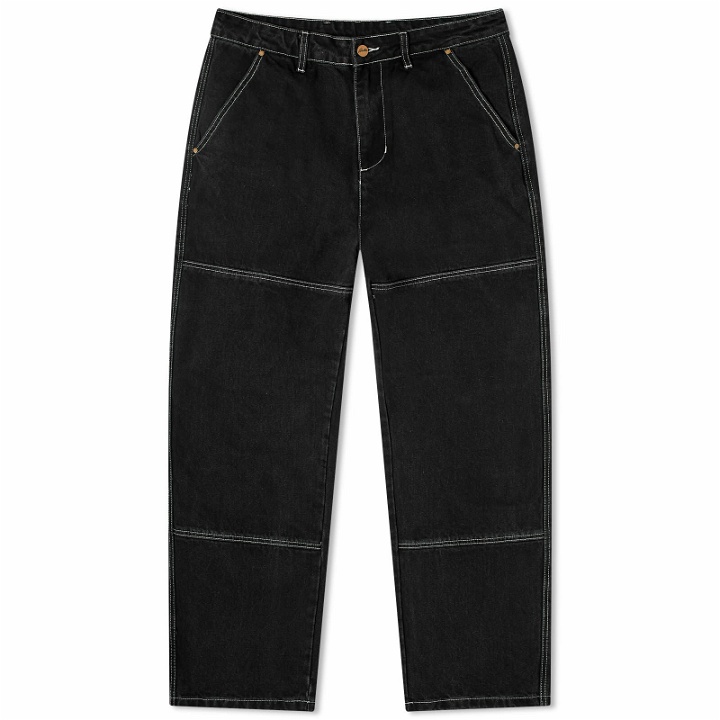 Photo: Butter Goods Men's Work Double Knee Pants in Washed Black