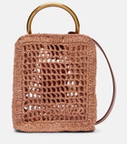 Chloé Summer Banana Mini raffia crossbody bag