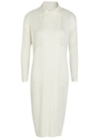 Pleats Please Issey Miyake Pleated Coat White