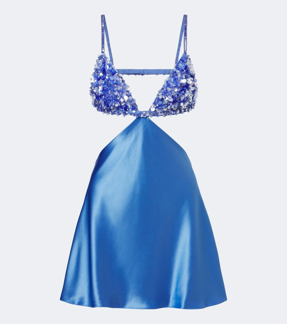 Retrofête Taliera embellished satin cut-out minidress