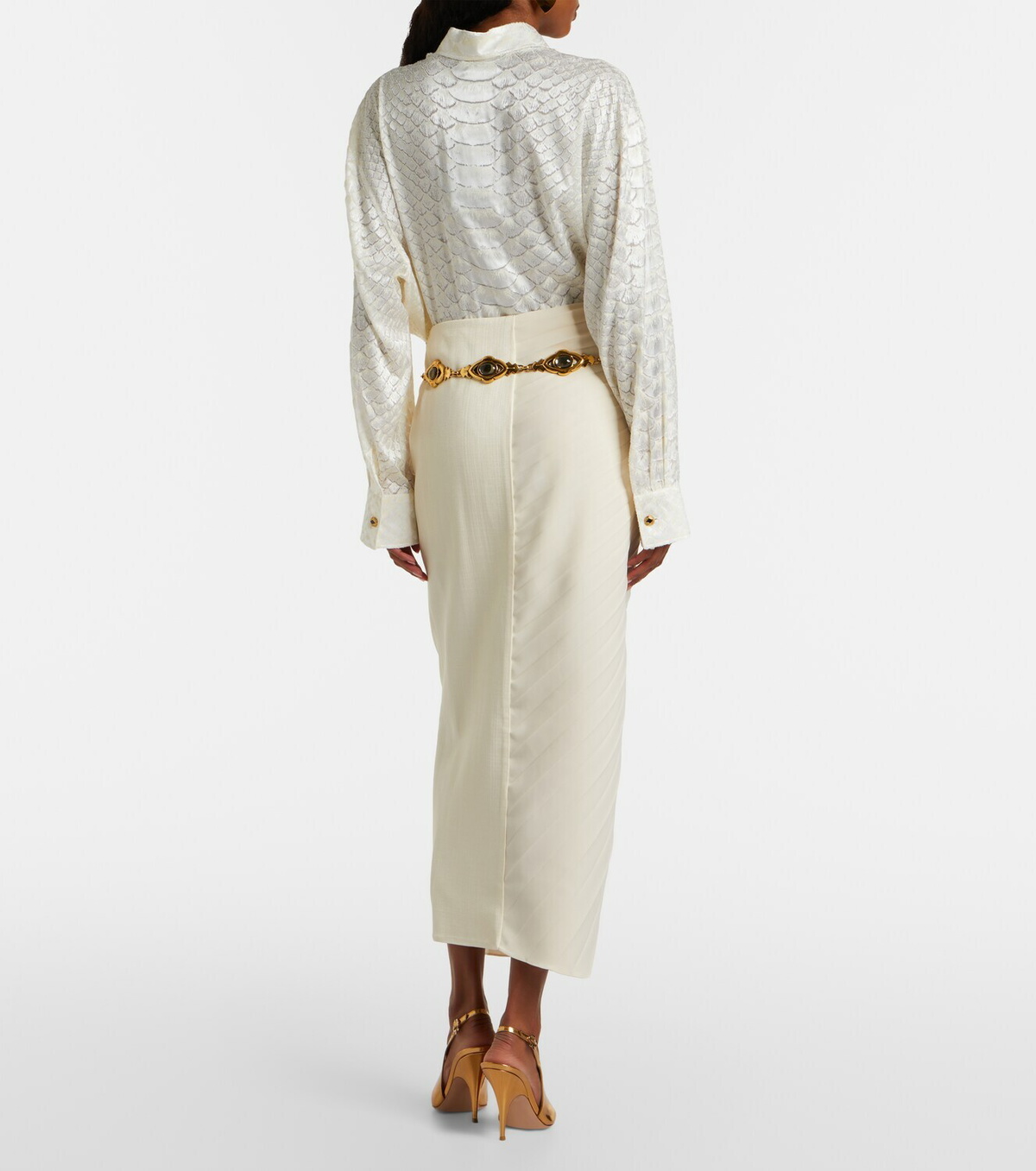 Roberto Cavalli Pleated midi skirt