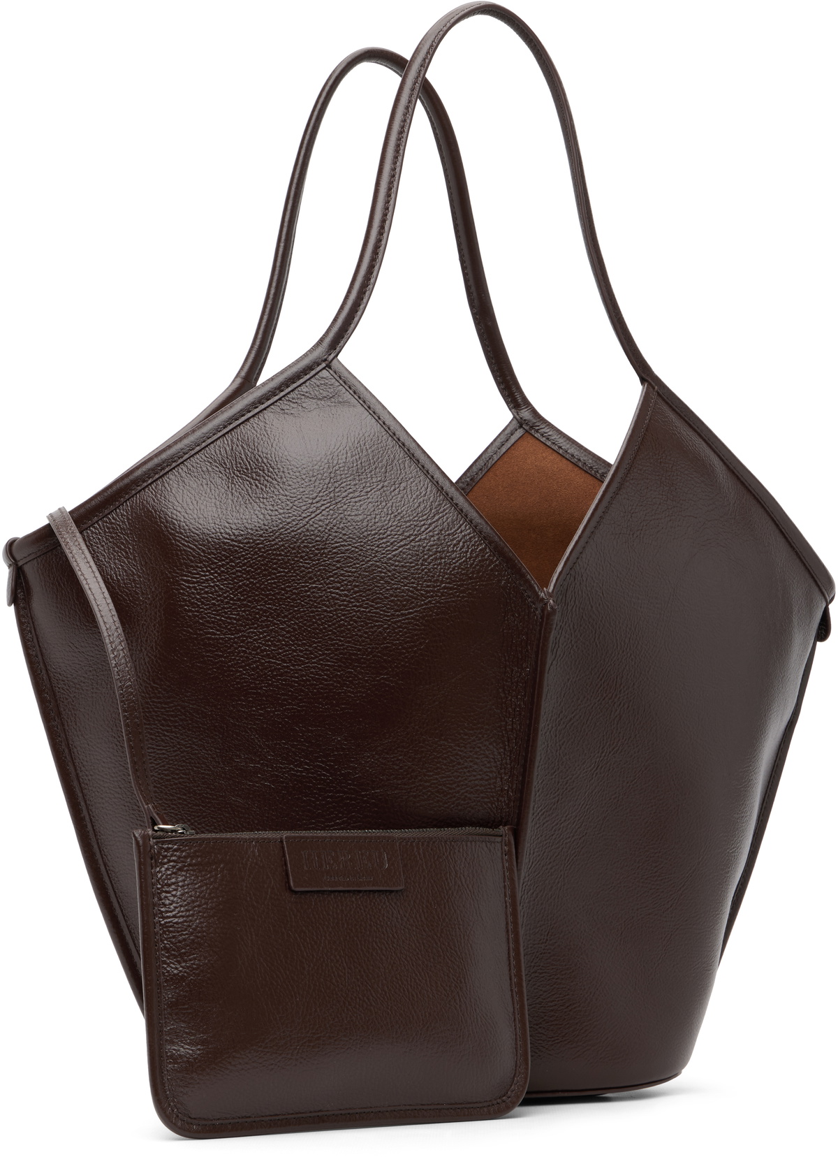 HEREU Brown Calella Distressed Tote