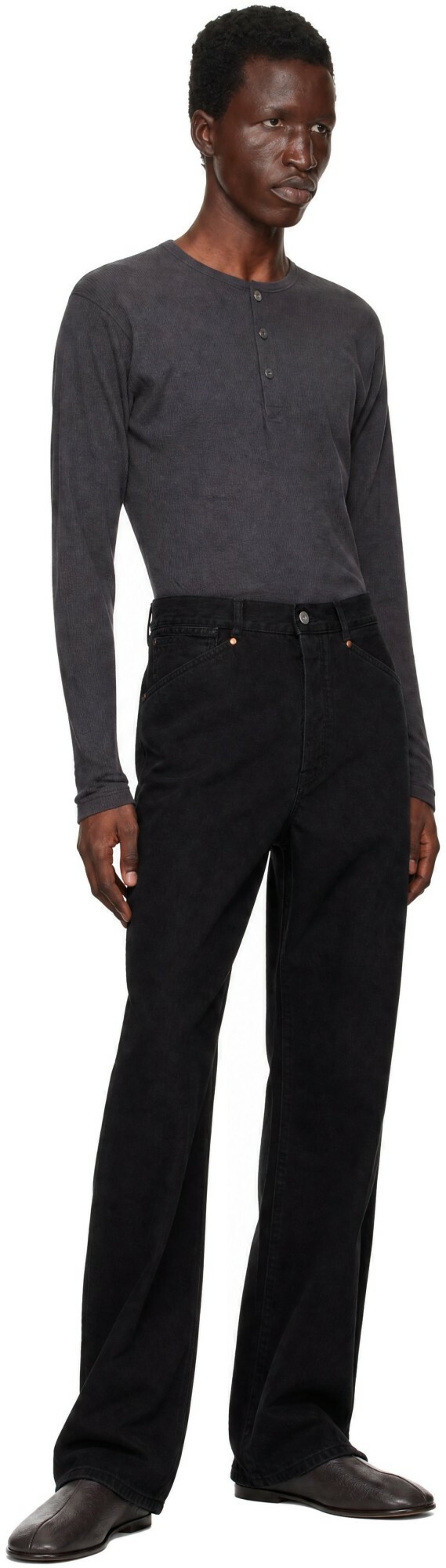 LEMAIRE Black Straight Leg 5 Pockets Jeans