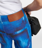 Loewe - Pixelated high-rise straight jeans