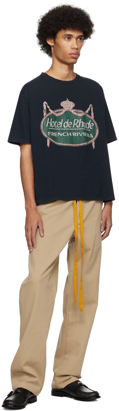 Rhude Black Riviera T-Shirt Rhude