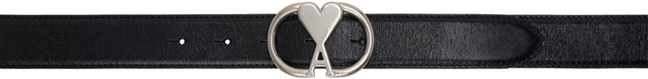 Photo: AMI Paris Black Leather Ami de Coeur Belt