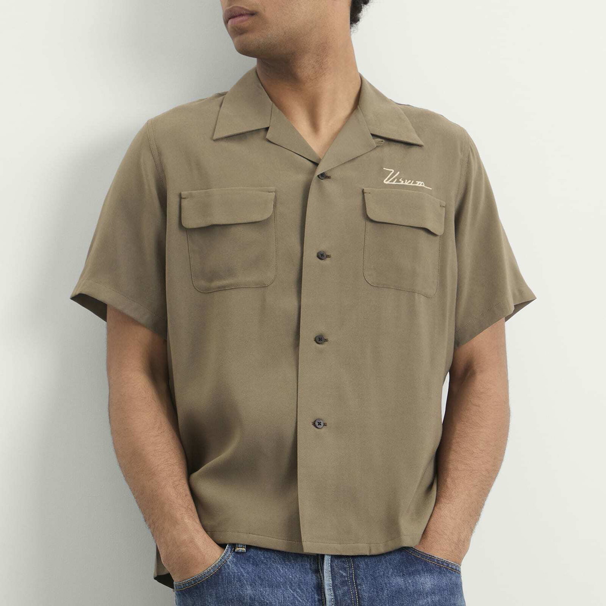 Visvim Men's Judd Short Sleeve Shirt in Brown