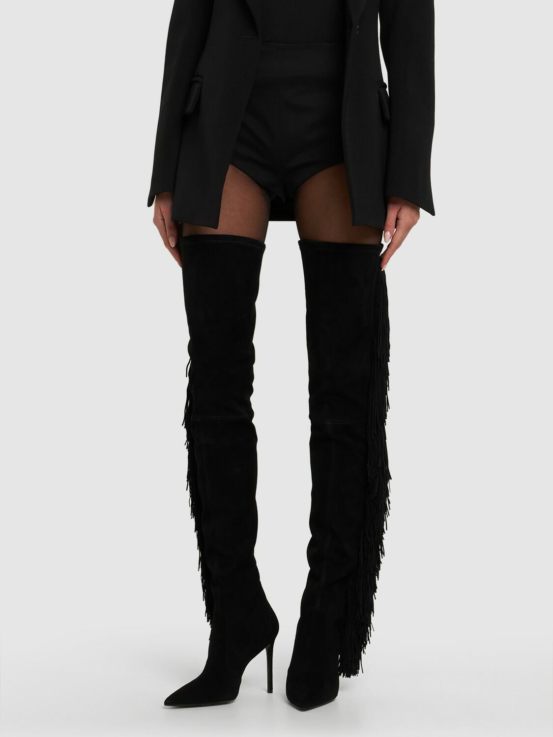 Stuart Weitzman Ultrastuart Fringe 100MM Suede Over-The-Knee  Stuart Weitzman Ultrastuart Fringe 100MM Suede Over-The-Knee Boots main image 1