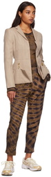 Raquel Allegra Khaki Tie Dye Easy Lounge Pants