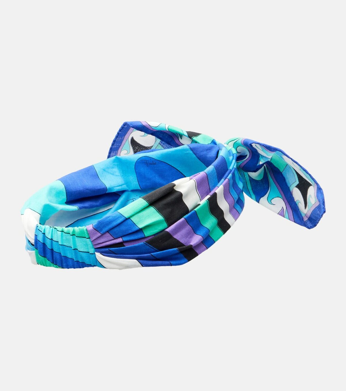 Pucci Iride bow-deatil cotton head wrap