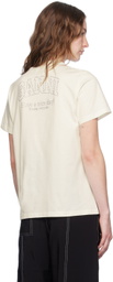 GANNI Off-White Rhinestone T-Shirt