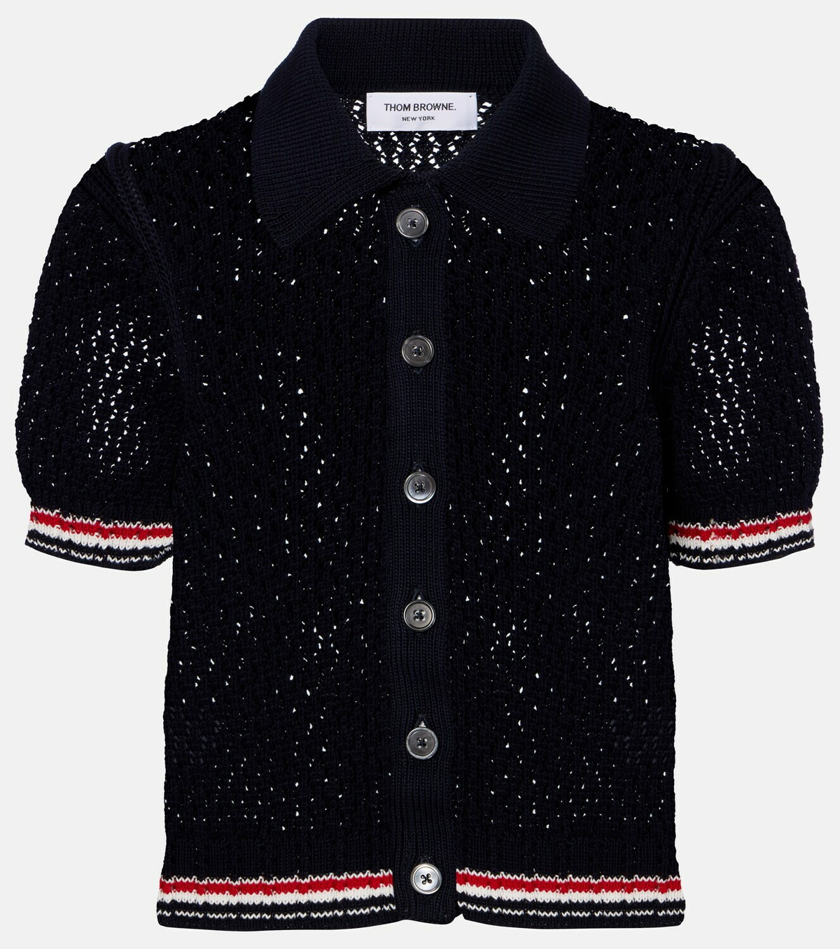 Thom Browne Pointelle cotton cardigan