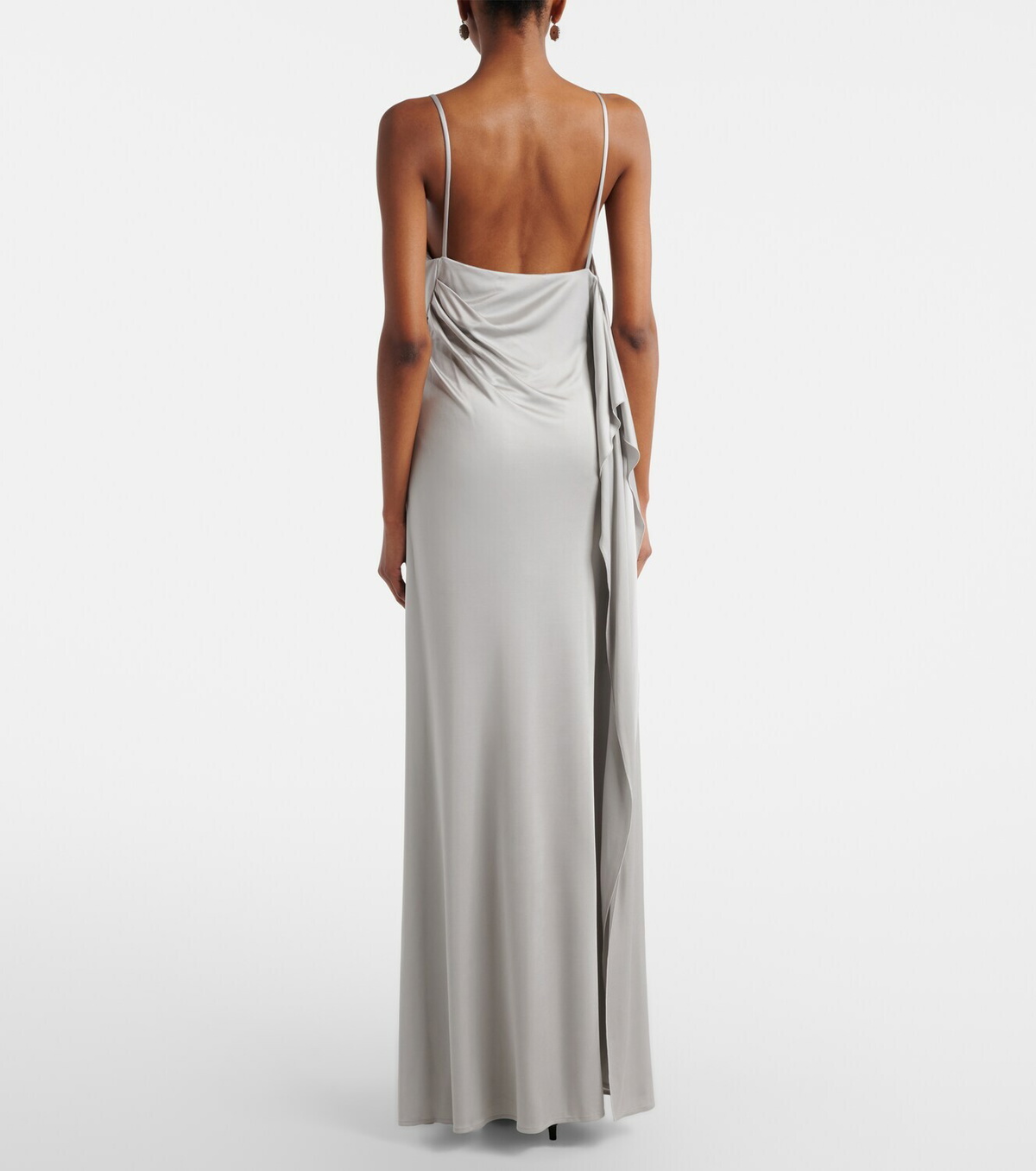 Versace Medusa draped jersey cocktail dress