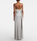 Versace Medusa draped jersey cocktail dress
