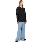 Simone Rocha Black Ruffle Slash Layered Long Sleeve T-shirt