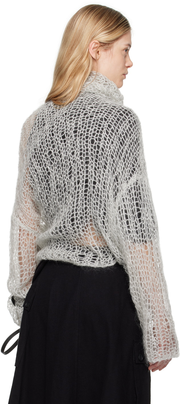 YOHJI YAMAMOTO Gray Dian 2 R-Mohair Turtleneck Yohji Yamamoto