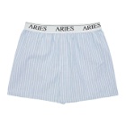 Aries Blue Narrow Stripe Boxers