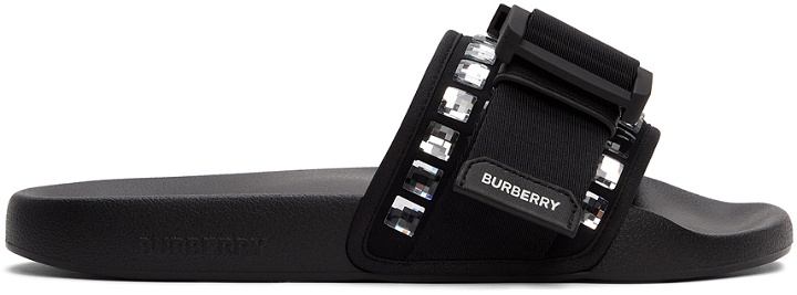 Photo: Burberry Black Crystal Cameron Slides