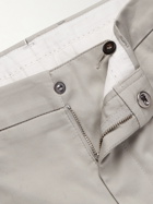 Dunhill - Tapered Stretch Cotton and Mulberry Silk-Blend Chinos - Gray