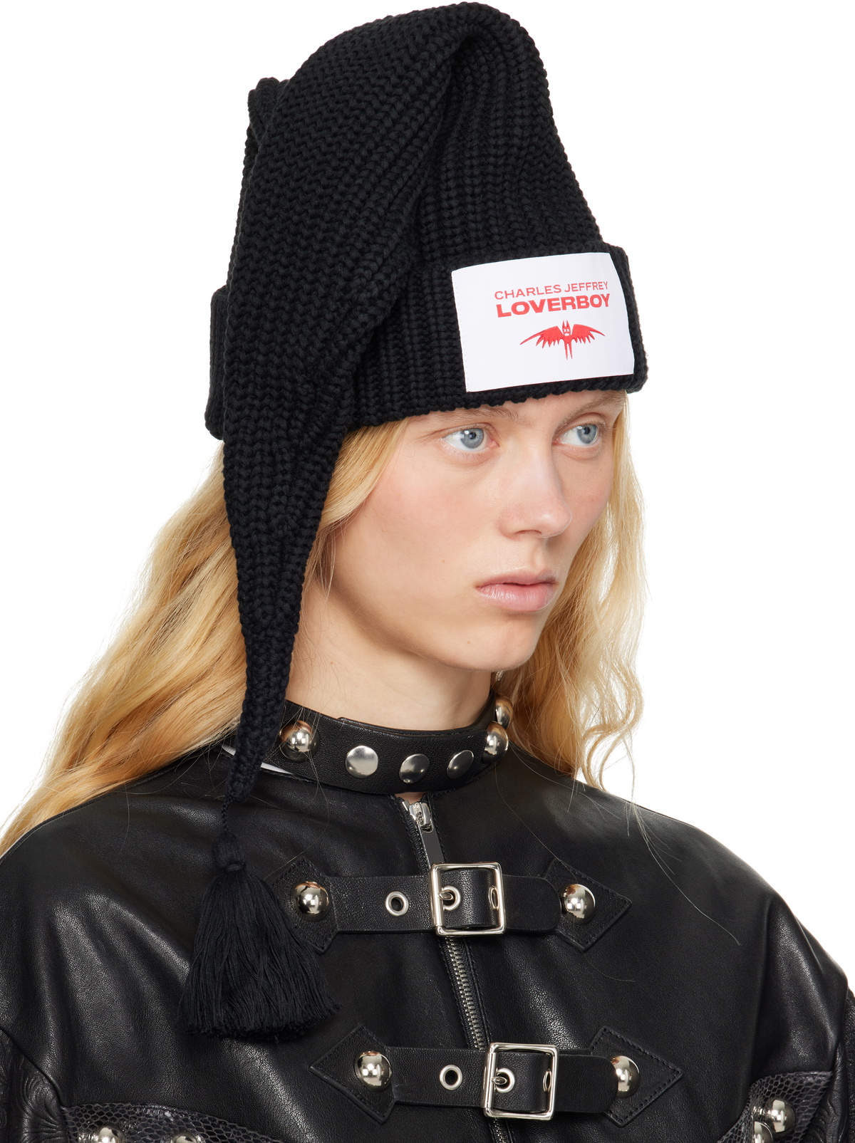 Charles Jeffrey LOVERBOY Black Sloppy Giuseppe Beanie Charles