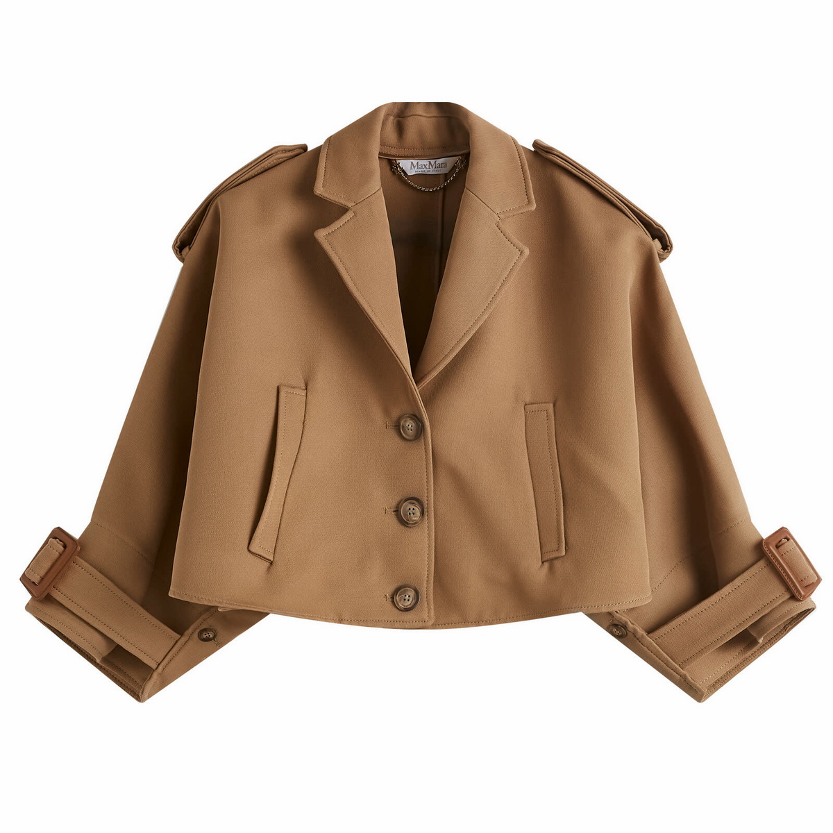 ポンチョ・ケープ MAX MARA CAMEL DRAP CAPE COAT Camel drap cape coat, tobacco | 