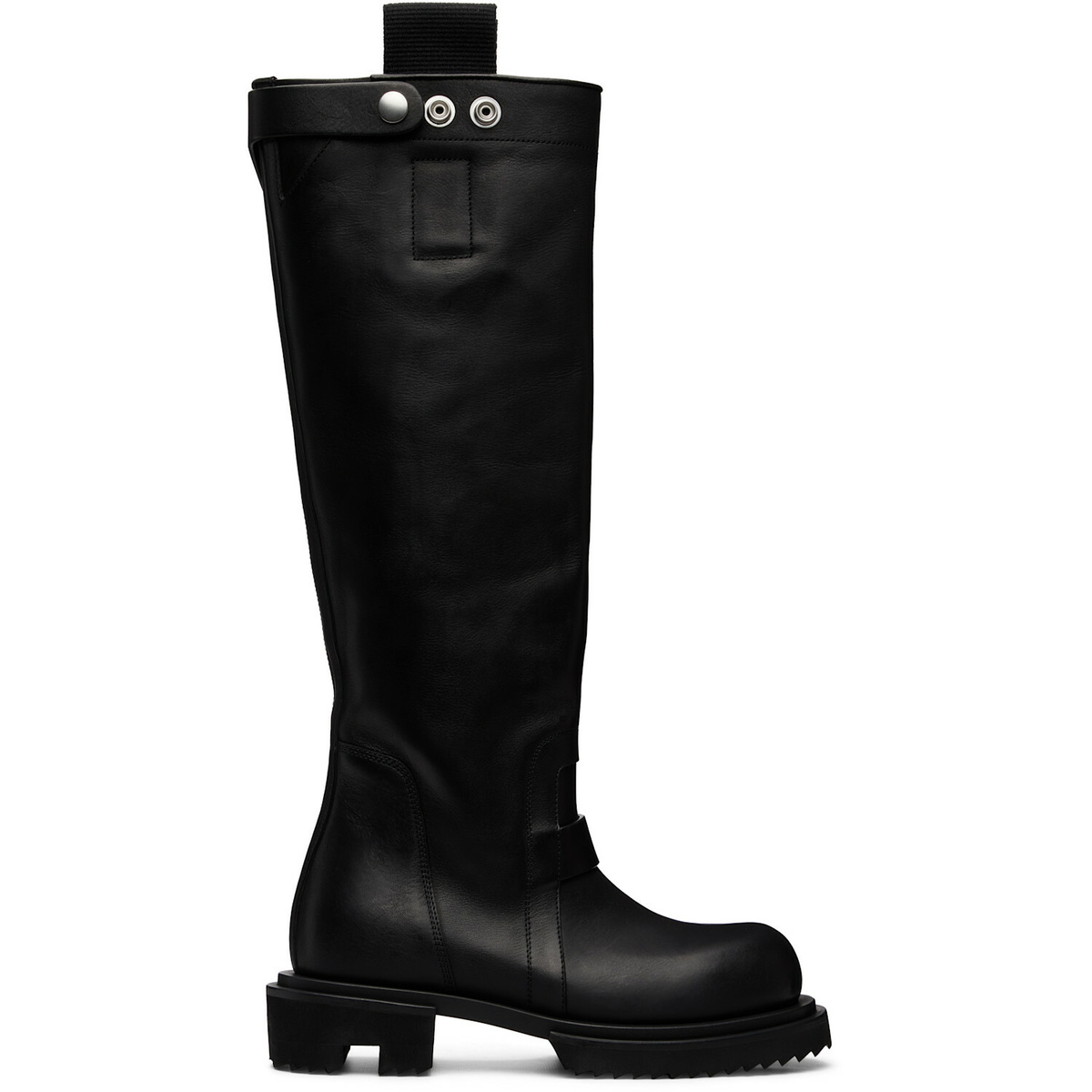 Rick Owens Black Tower Knee Pull-On Gabe Tall Boots