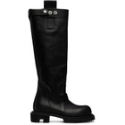 Rick Owens Black Tower Knee Pull-On Gabe Tall Boots