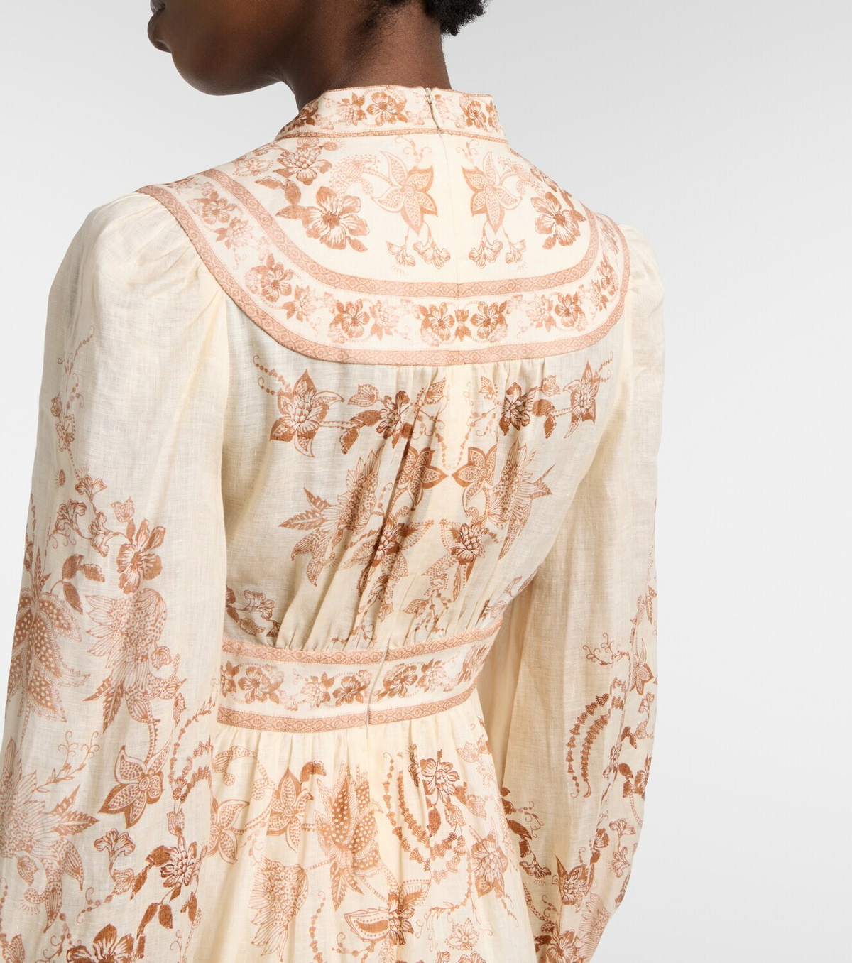 Zimmermann Indra floral linen midi dress