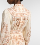 Zimmermann Indra floral linen midi dress