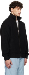 Carhartt Work In Progress Black Banley Sweater Jacket