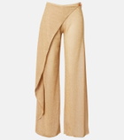 Oséree Lumière beaded wide-leg pants