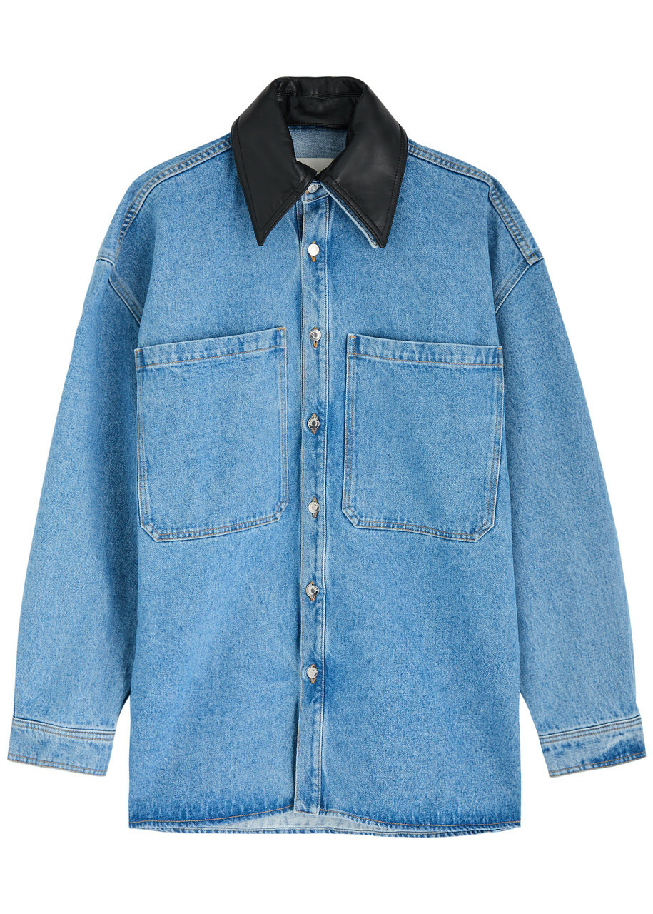 Nanushka Beaux Denim Overshirt Blue
