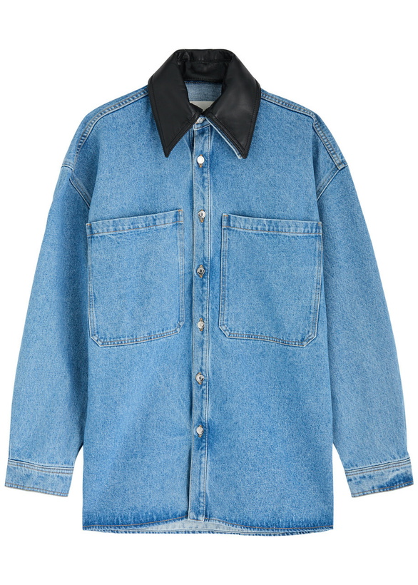 Photo: Nanushka Beaux Denim Overshirt Blue