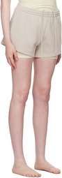 SKIMS Taupe Cotton Fleece Shorts