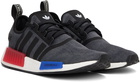 adidas Originals Black & Gray NMD_R1 Sneakers