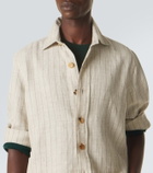 Rubinacci Striped linen and wool shirt