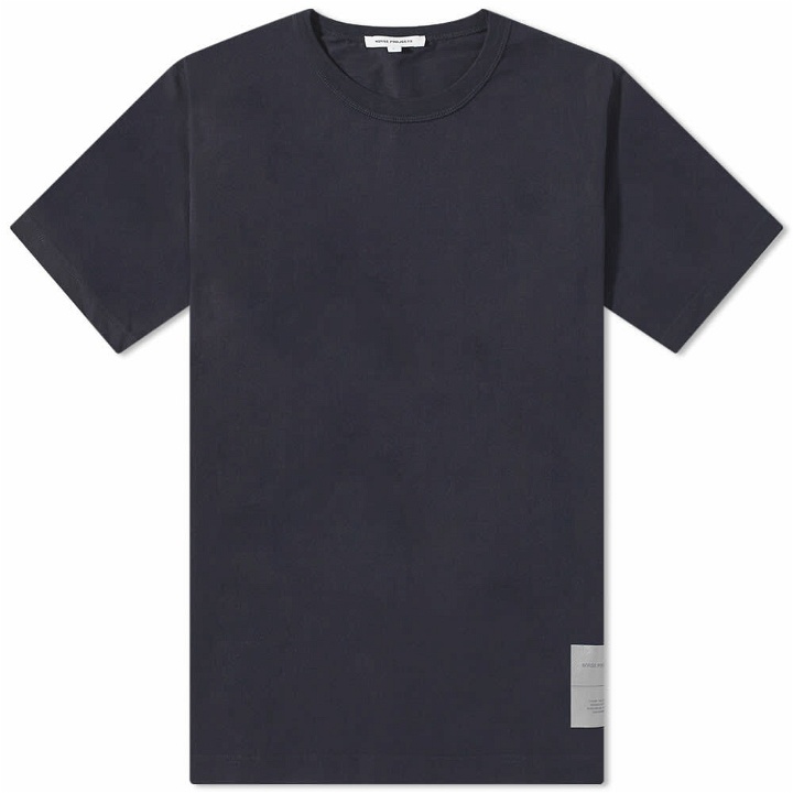 Photo: Norse Projects Men's Holger Tab Series T-Shirt in Dark Navy